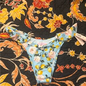 Victoria's Secret Blue and Yellow Bikini Bottom